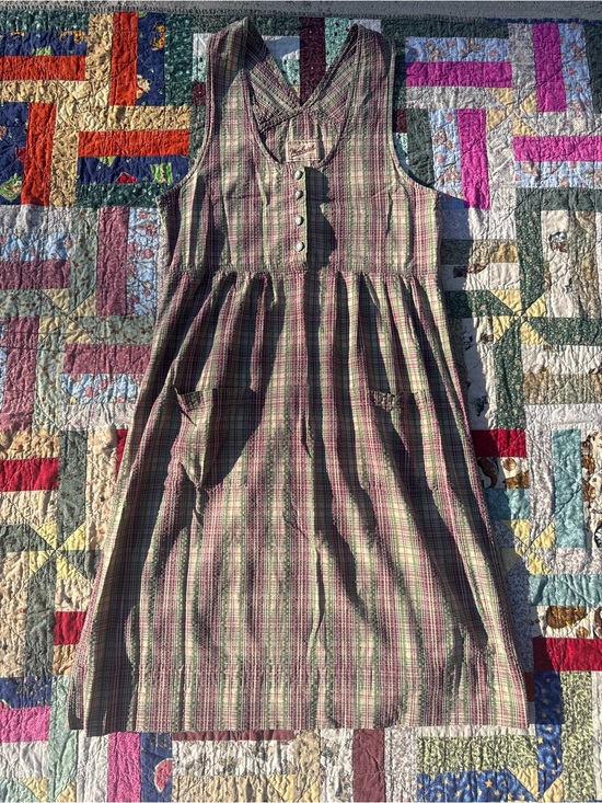 Woolrich Dresses & Skirts - Woolrich Pink, Green & Cream Plaid Sleeveless Button Front Top